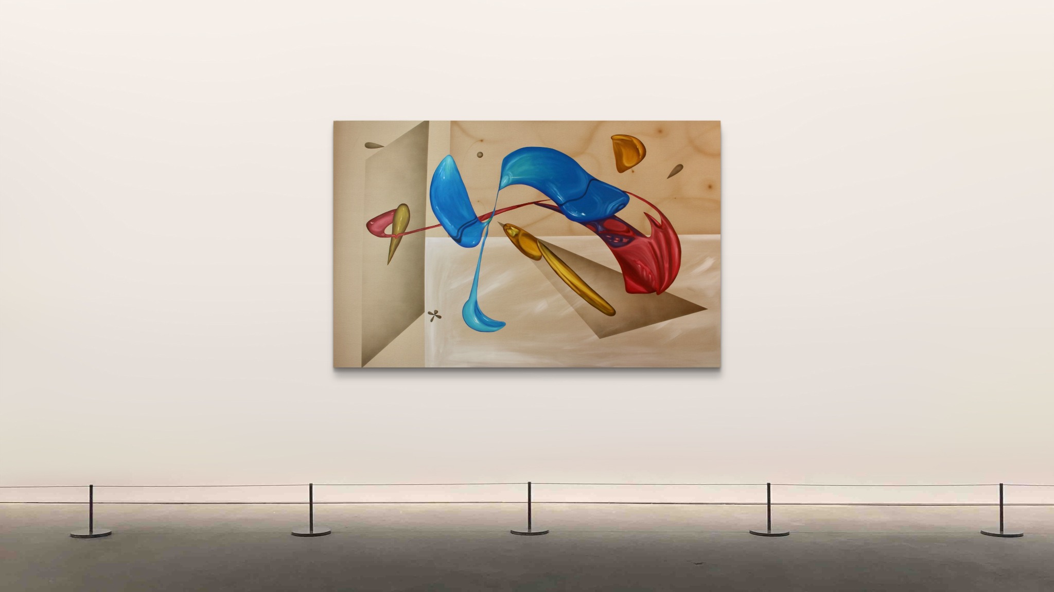 Cathedral of Liquid Glass presented in a gallery space